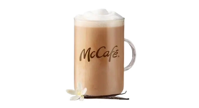 Mcdonald's Menu Canada 2026 193 Latte with Suger Free Syrup 2 milk